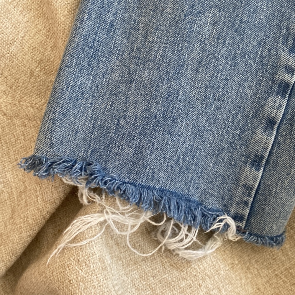 FREE PEOPLE Distressed Hem Zipper Jeans - Picture 11 of 11